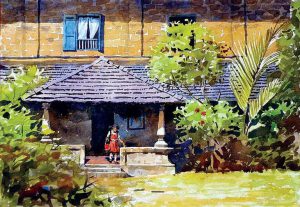 Sujith VT - Watercolor Landscape paiting
