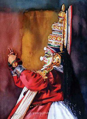 Sujith VT - Watercolor Kathakali